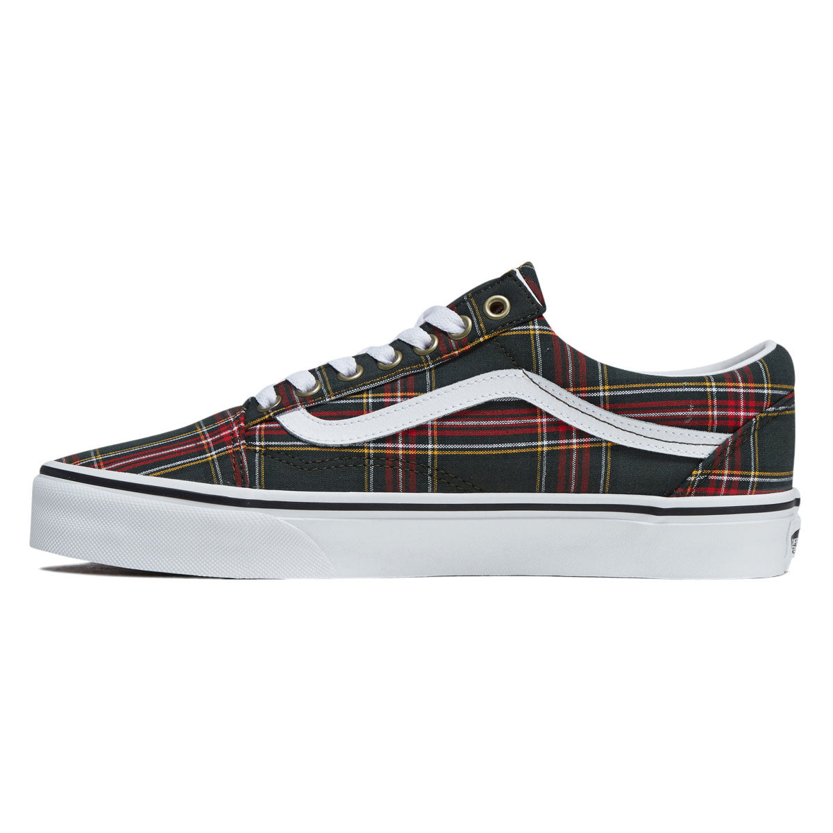 Vans Old Skool Shoes - Tartan Oil Green image 2