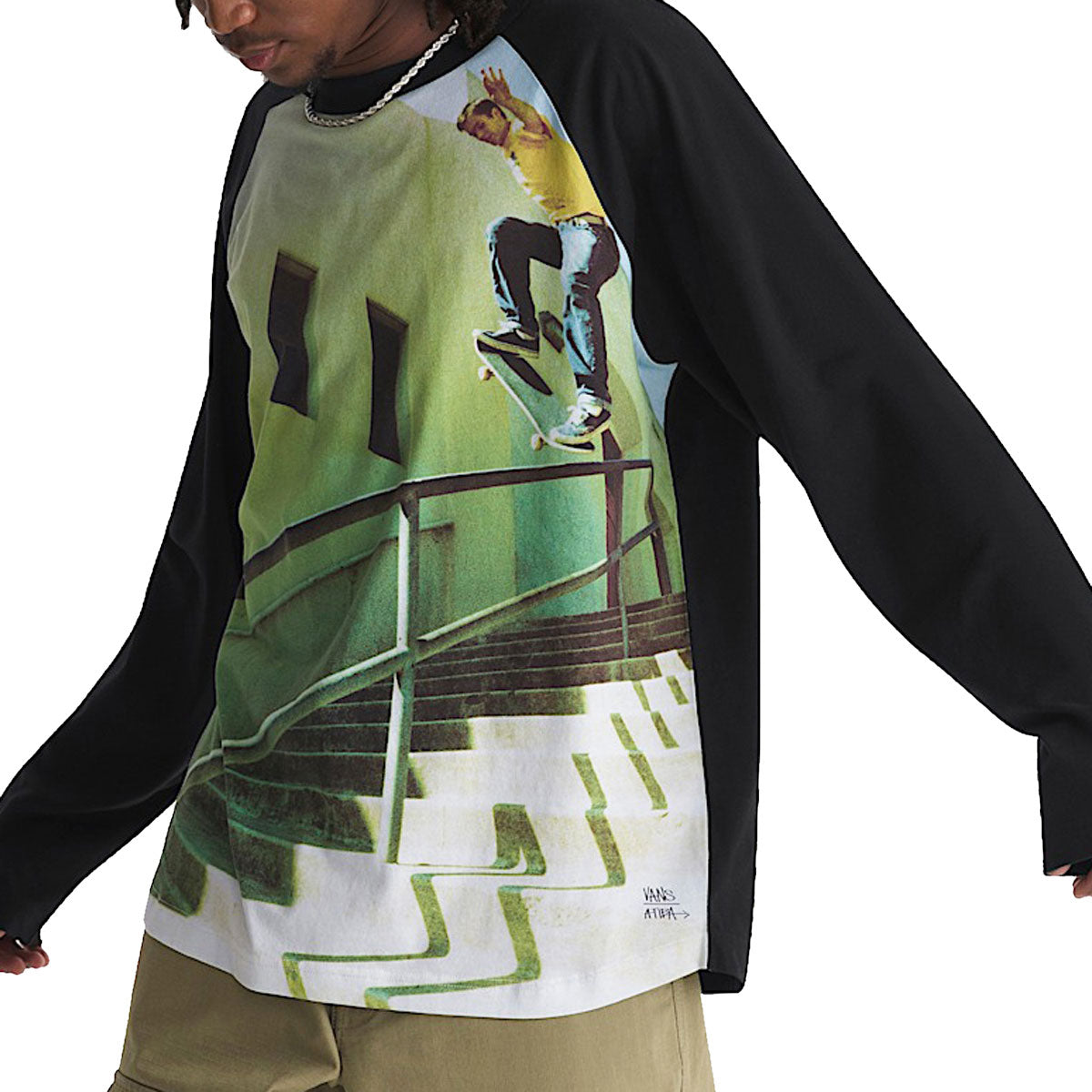 Vans x Atiba Long Sleeve Raglan T-Shirt - Black image 2