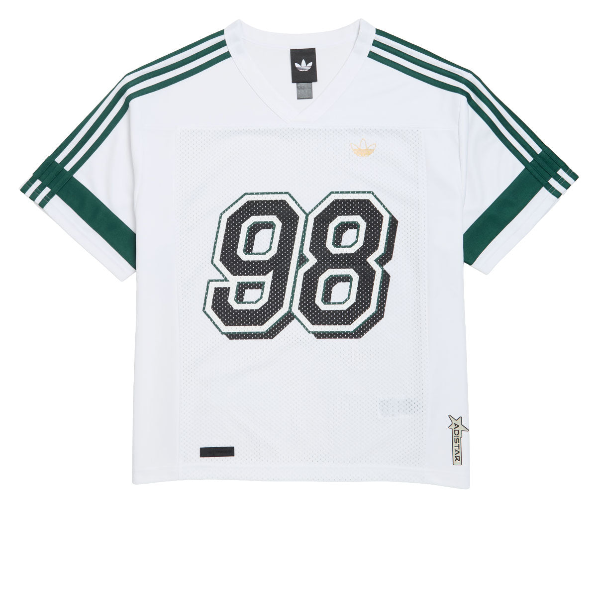 Adidas Tyshawn Jersey - White/Ice Gold Metallic/Collegiate Green image 1