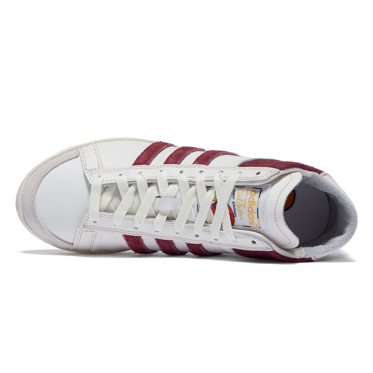 Adidas x Mark Gonzales Jabbar Hi Shoes - Alumina/Chalk White/Shadow Red image 3