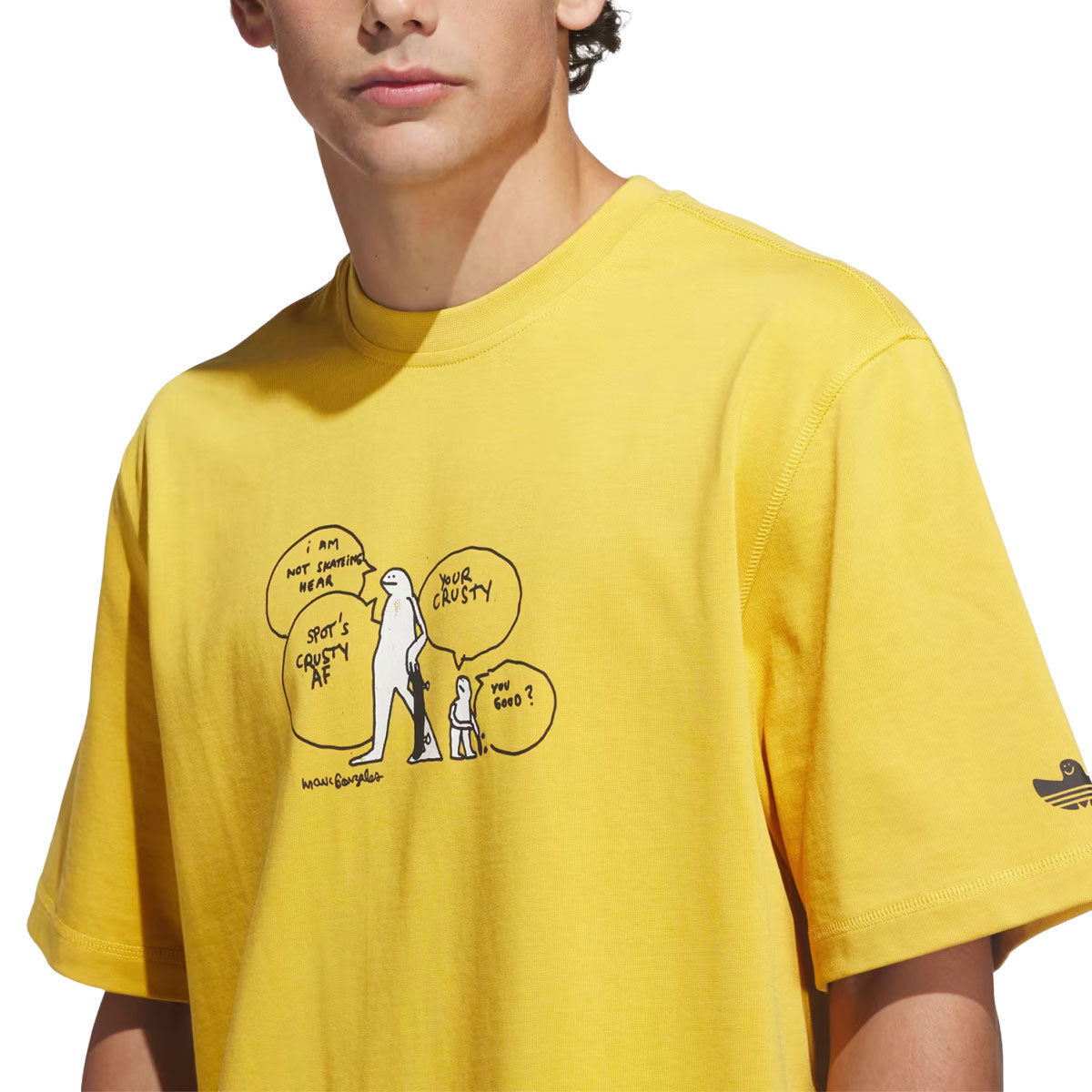 Adidas Gonz Crusty T-Shirt - Preloved Yellow/Black image 2