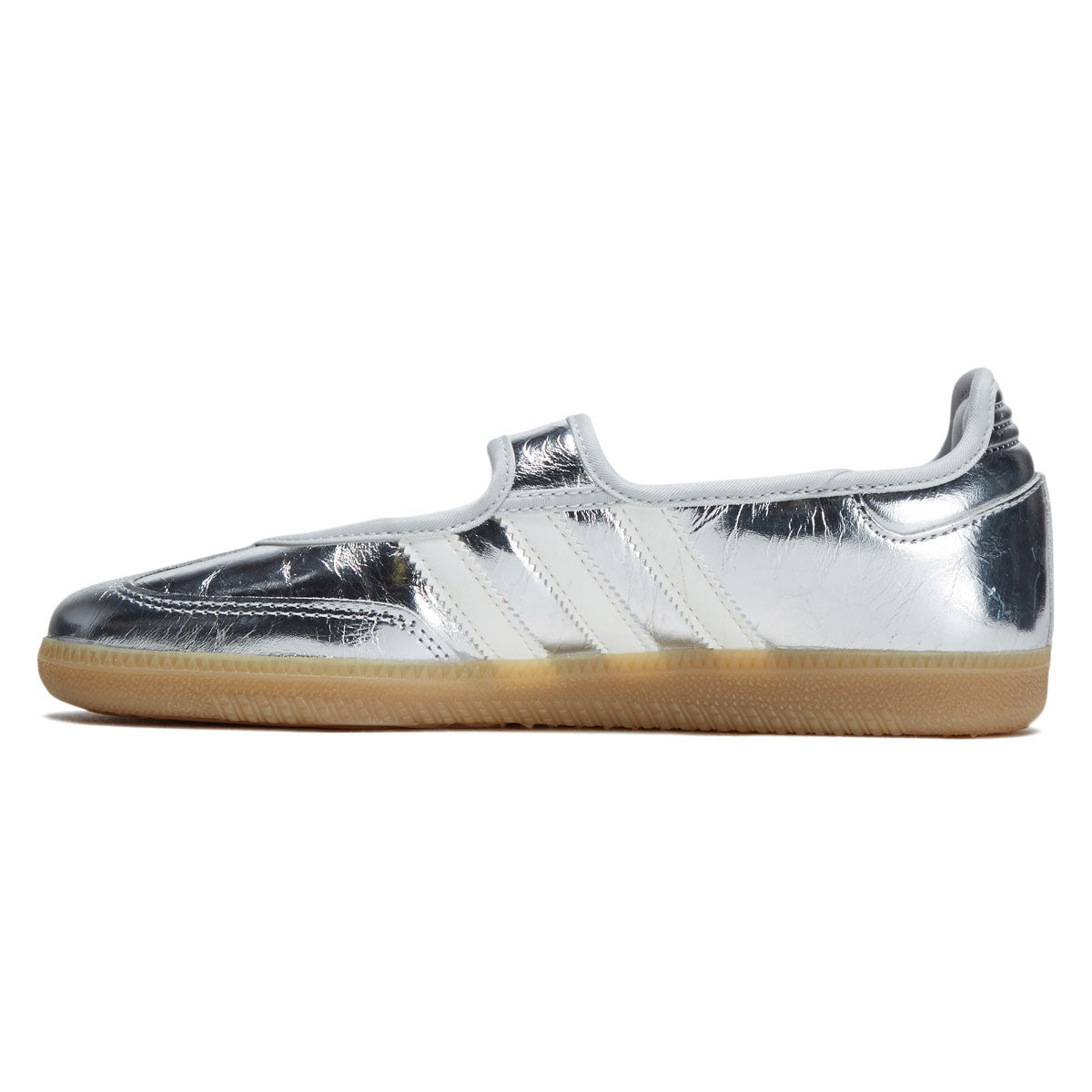 Adidas Womens Samba Jane Shoes - Silver Metallic/Off White/Gum image 2