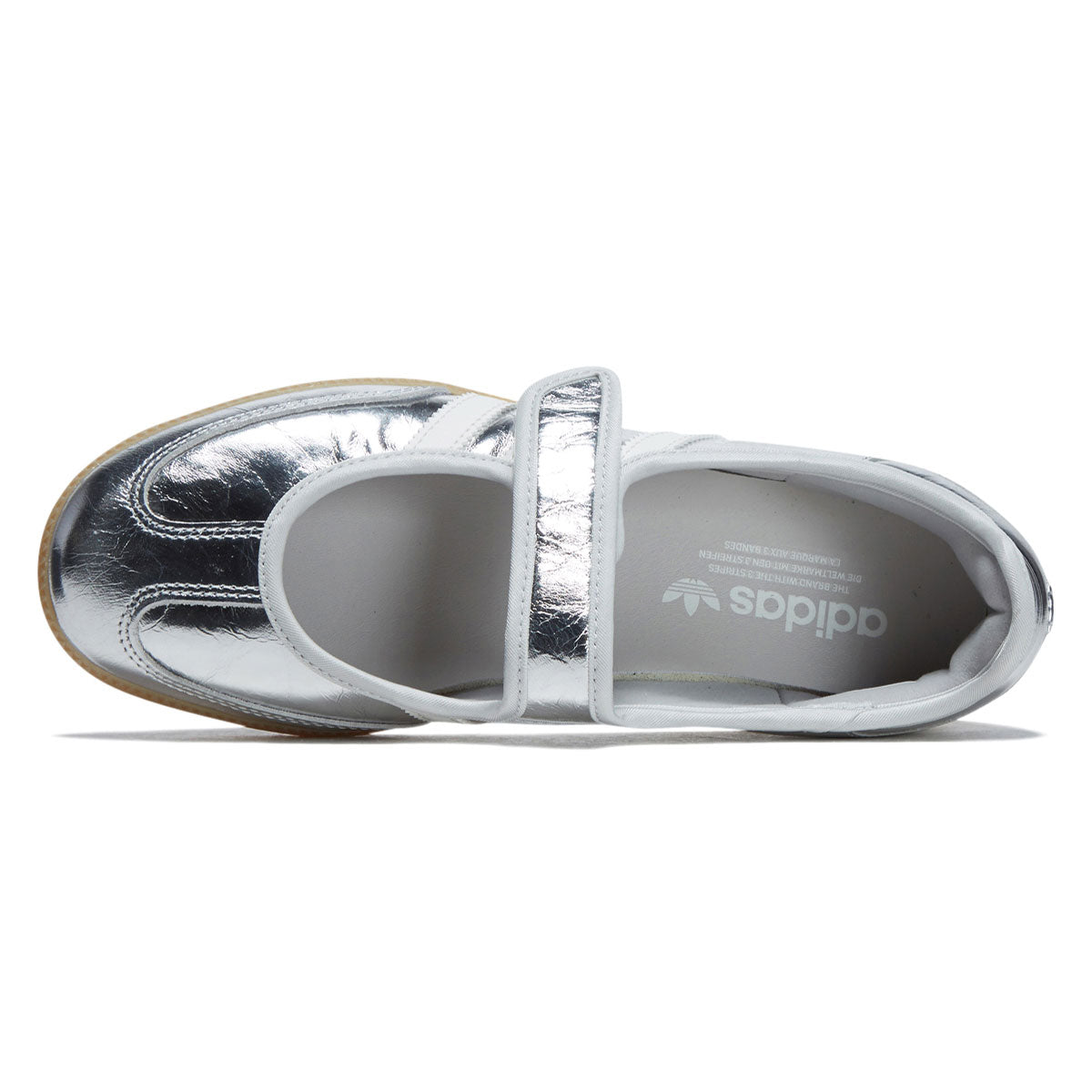 Adidas Womens Samba Jane Shoes - Silver Metallic/Off White/Gum image 3
