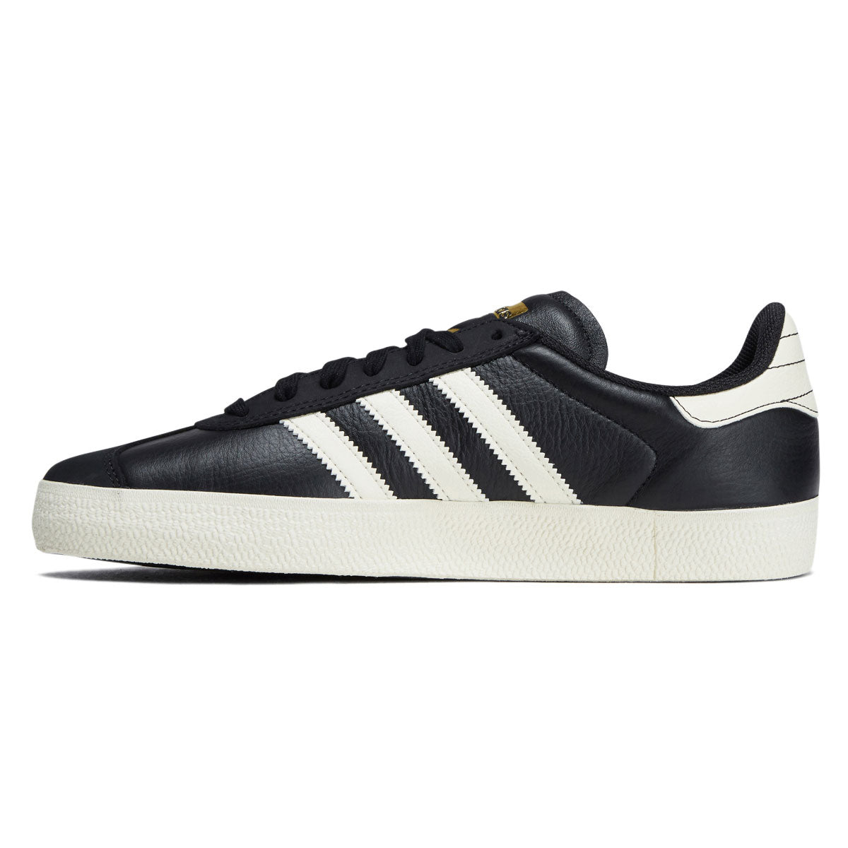 Adidas Gazelle ADV Shoes - Core Black/Cream White/Gold Metallic image 2