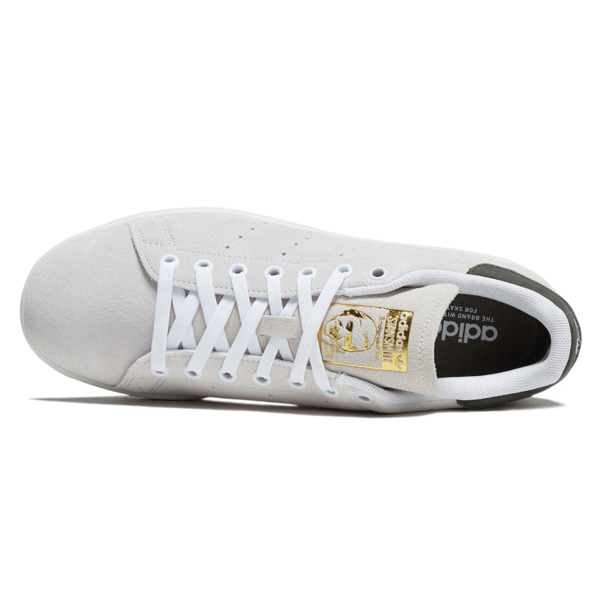Adidas Stan Smith ADV Shoes - Crystal White/Olive Strata/Gold Metallic image 3