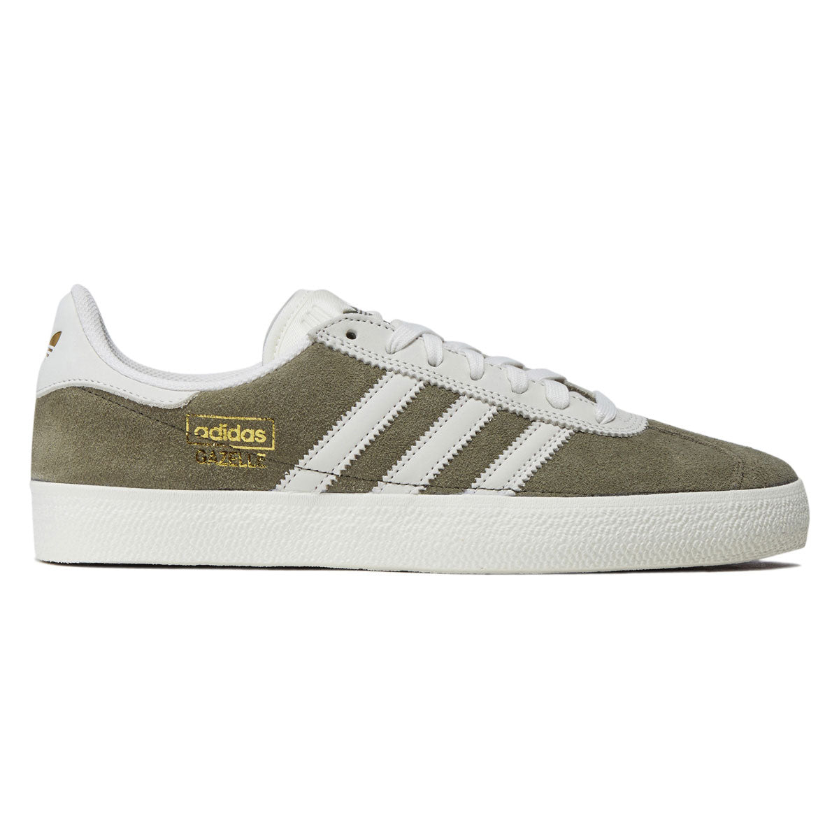 Adidas Gazelle ADV Shoes - Olive Strata/Chalk White/Gold Metallic image 1
