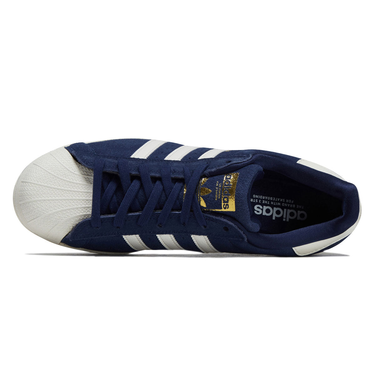 Adidas Superstar ADV Shoes - Dark Blue/Chalk White/Gold Metallic image 3