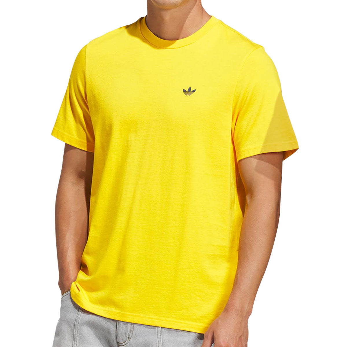Adidas 4.0 Logo T-Shirt - Crew Yellow/Aurora Ink image 2