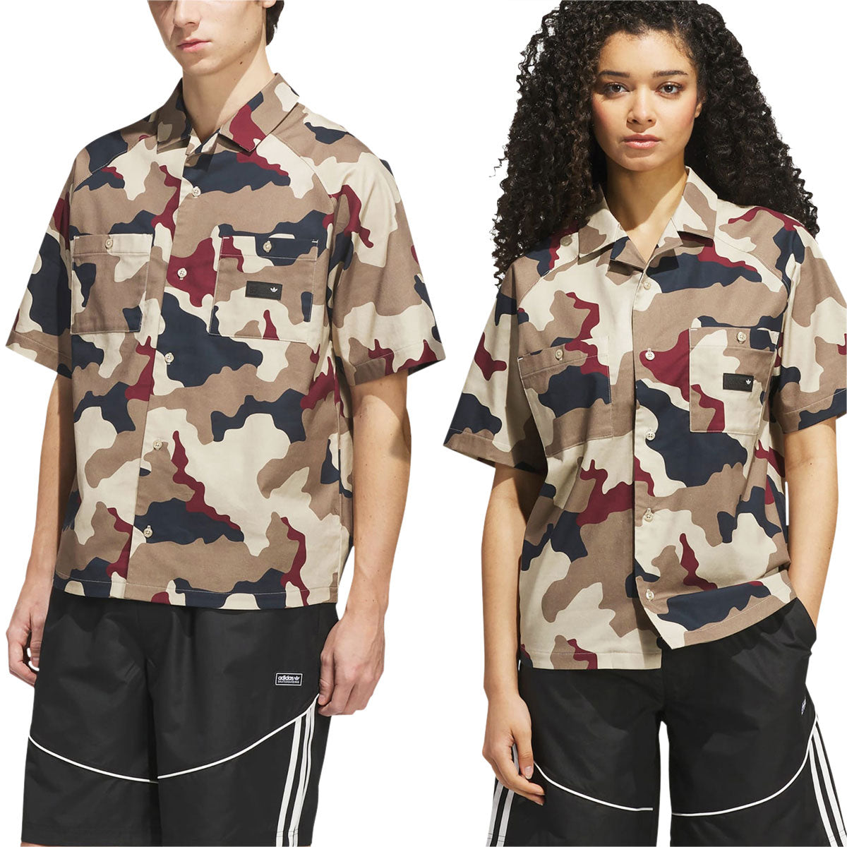 Adidas FS+ Shirt - Khaki Heather/Khaki/Aurora Ink/Shadow Red image 4