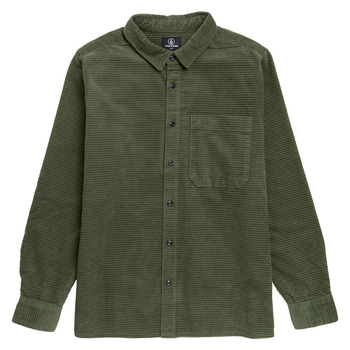 Volcom Fostered Long Sleeve Shirt - Dark Olive image 1