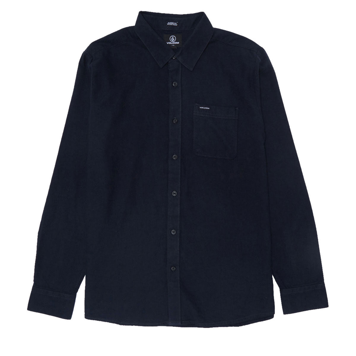 Volcom Caden Solid Long Sleeve Shirt - Navy 2025 image 1