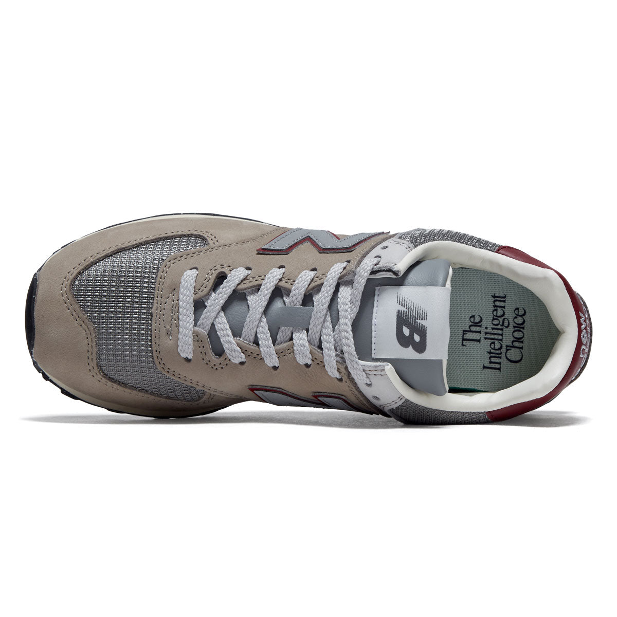 New Balance 574 Shoes - Arid Stone/Monarch Burgundy image 3