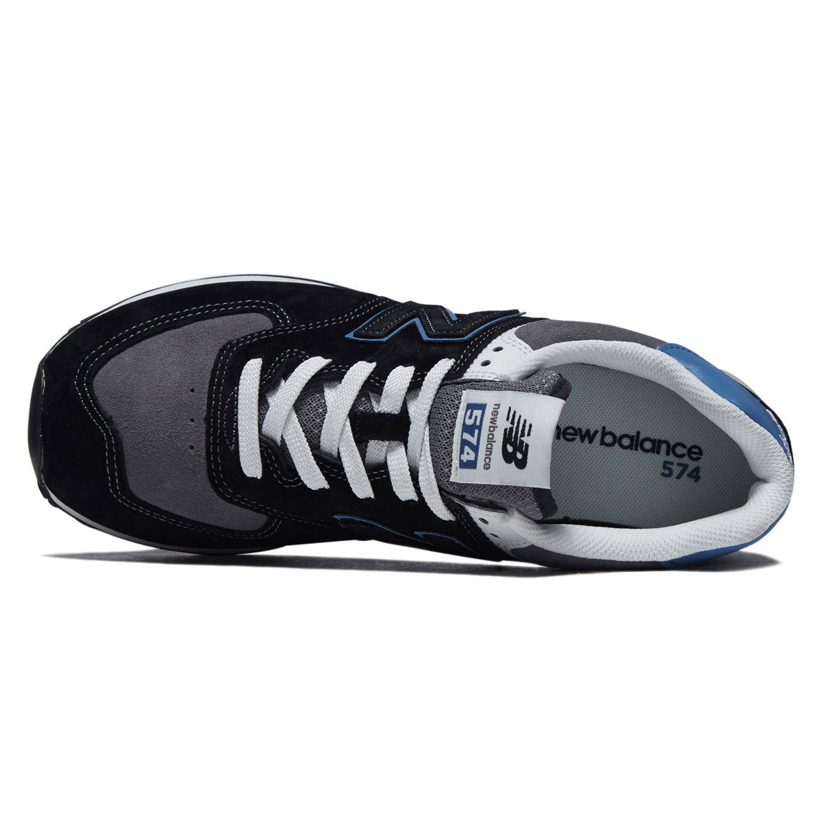 New Balance 574 Shoes - Black/Blue Agate image 3