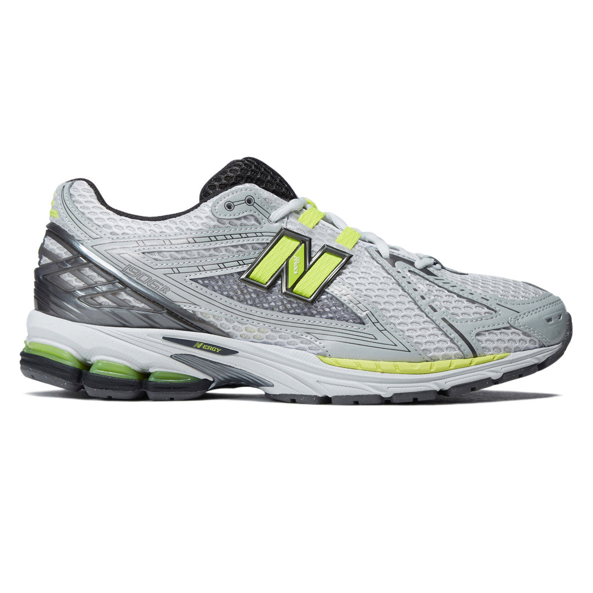 New Balance 1906R Shoes - Light Silver Metallic/Alkaline Green image 1