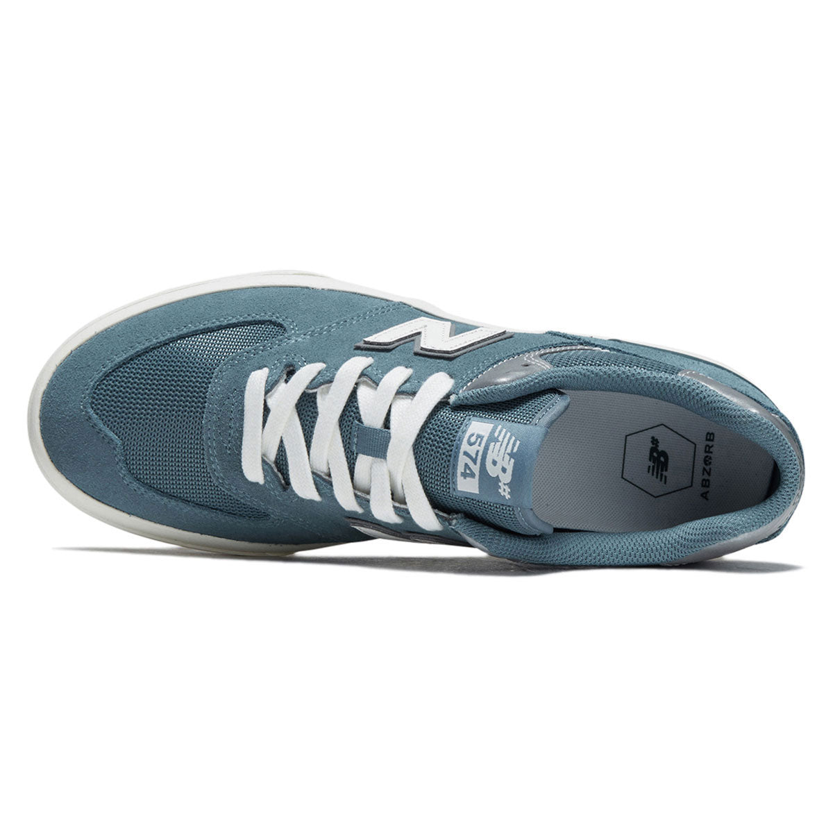 New Balance 574 Vulc Shoes - Saltwater/White image 3