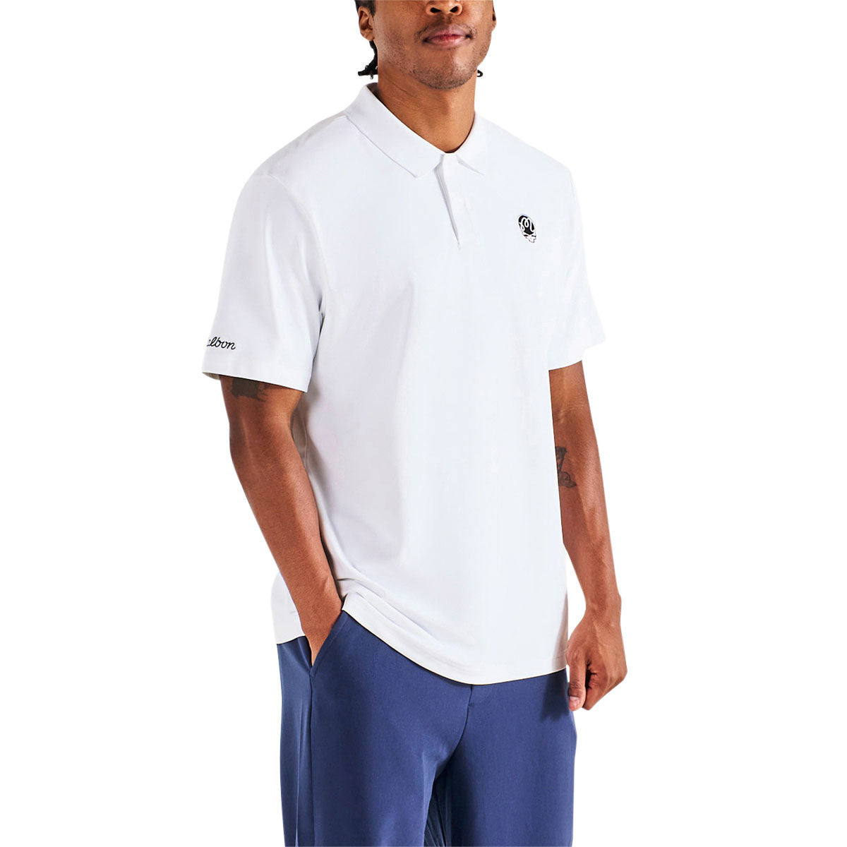Malbon x Grateful Dead Fairway Stealie Polo Shirt - White image 2