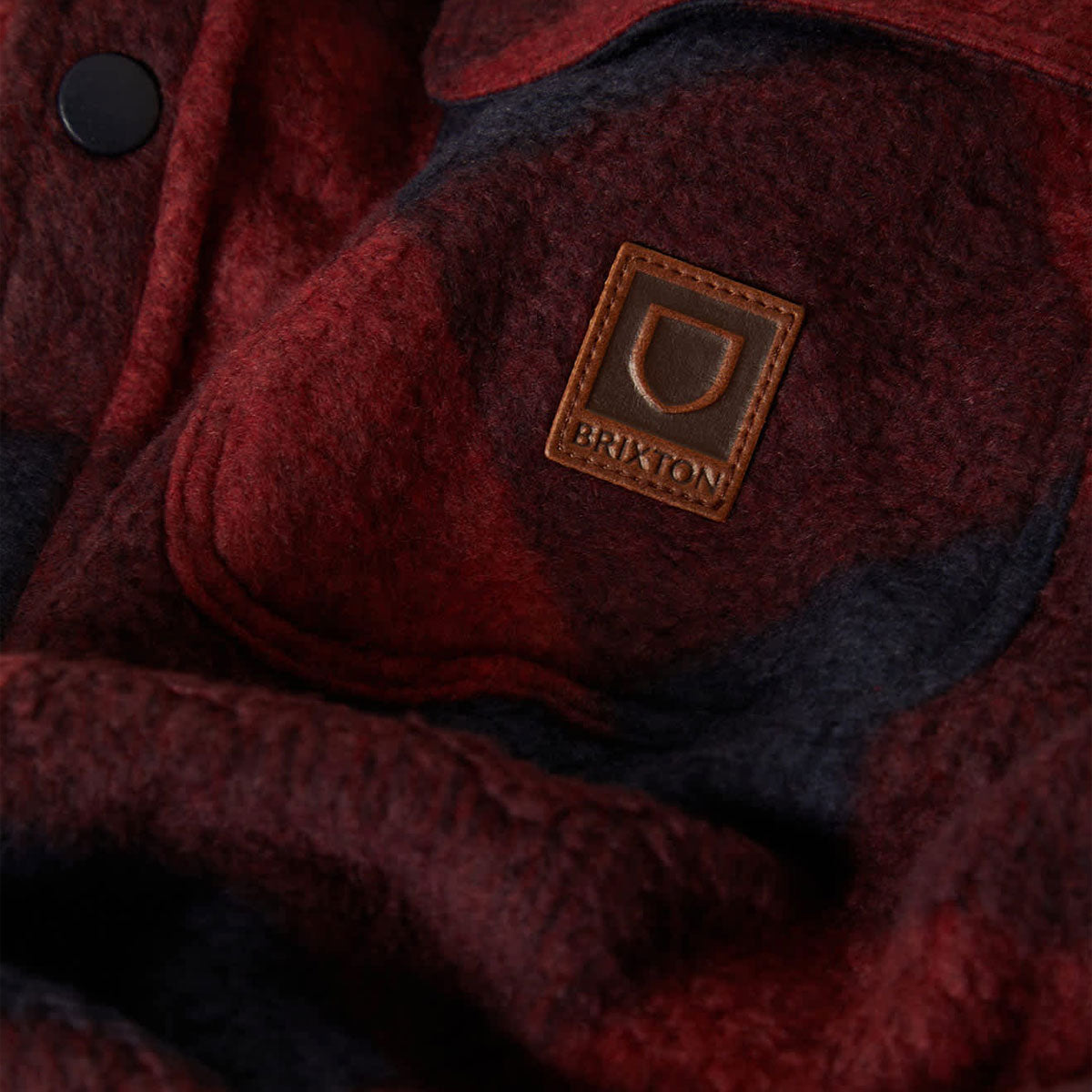 Brixton Bowery Long Sleeve Arctic Stretch Fleece Shirt - Adrenaline Rush/Mood Indigo image 5