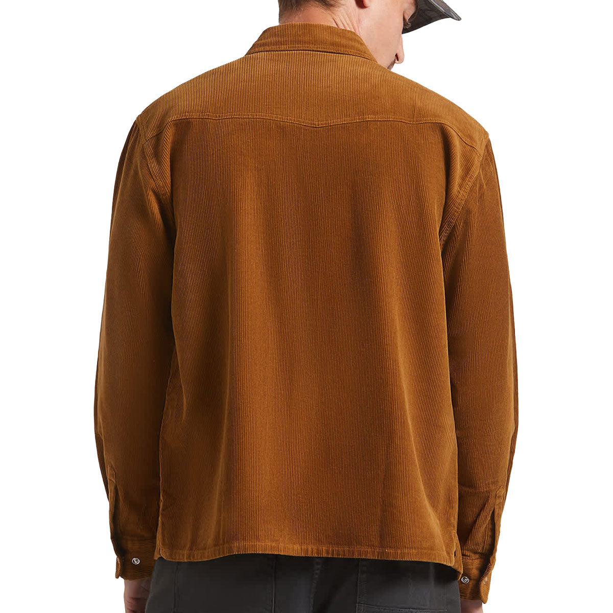 Brixton New West Relaxed Long Sleeve Over Shirt - Washed Copper Corduroy image 2