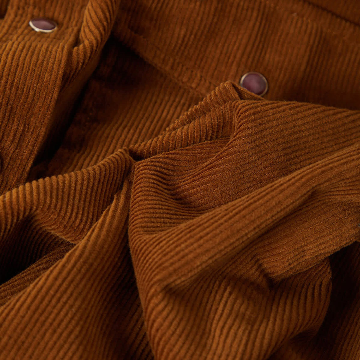 Brixton New West Relaxed Long Sleeve Over Shirt - Washed Copper Corduroy image 4