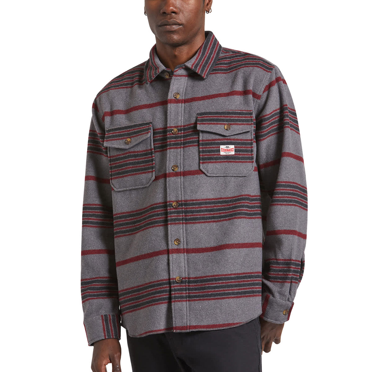 Brixton Altered Threads Long Sleeve Over Shirt - Multi Blanket Stripe image 1