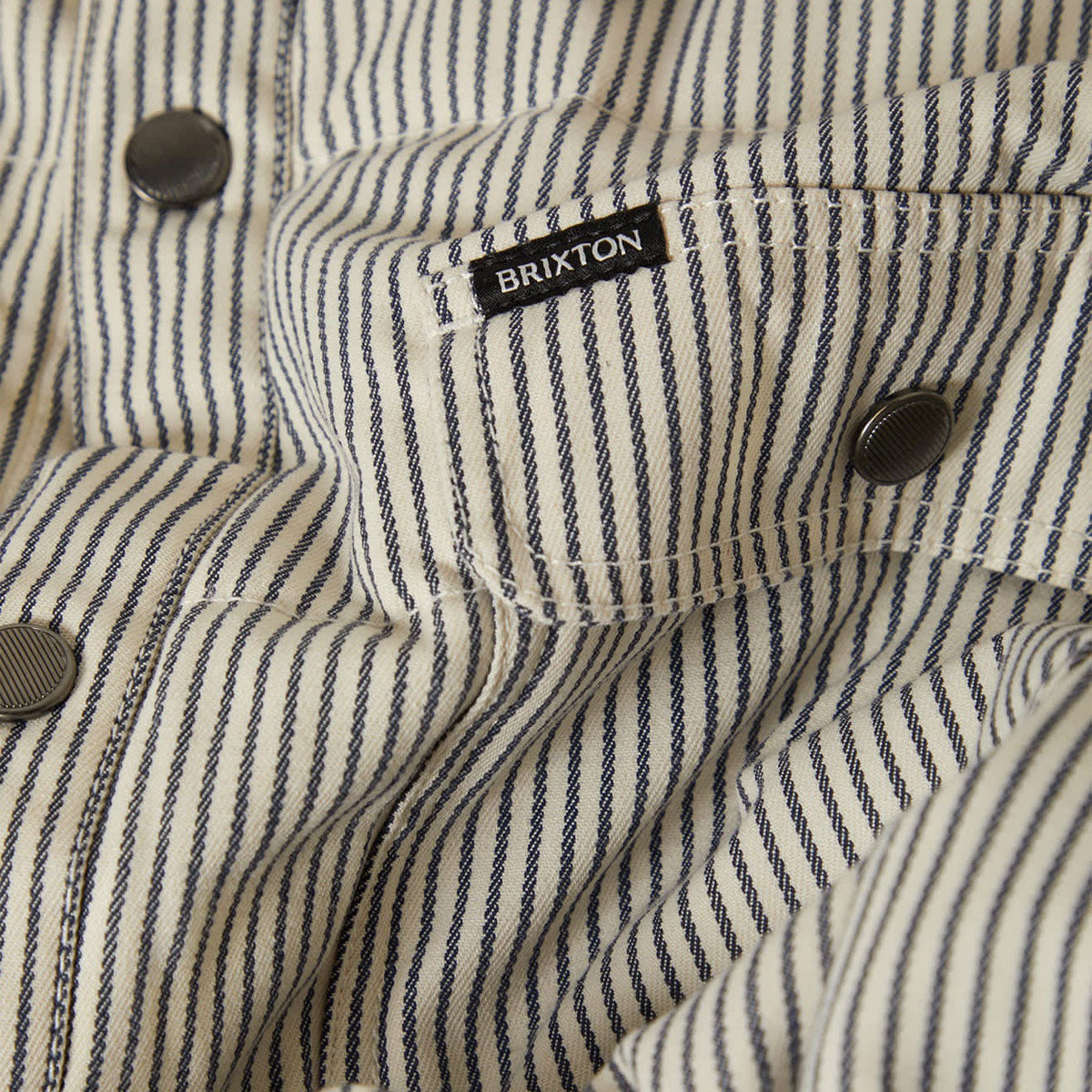 Brixton Cass Jacket - Whitecap/Mood Indigo Hickory image 5