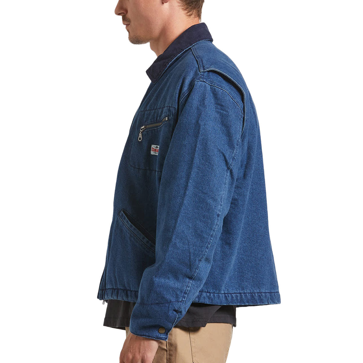 Brixton Altered Threads Lined Garage Jacket - Medium Wash Denim image 3