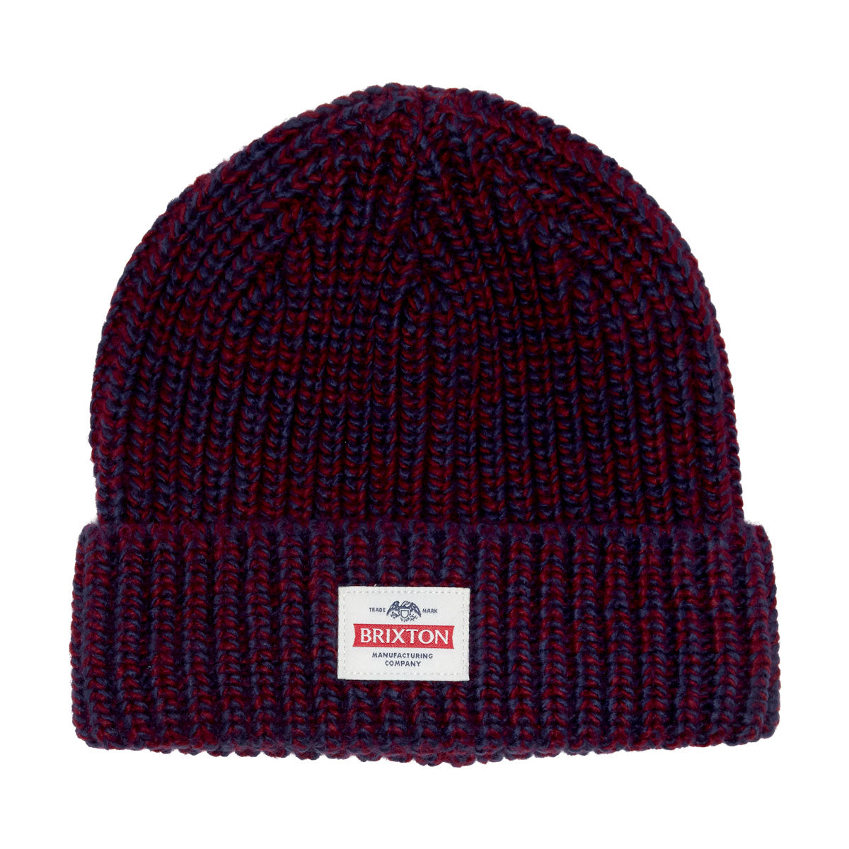 Brixton Altered Threads Beanie - Mood Indigo/Burgundy image 1