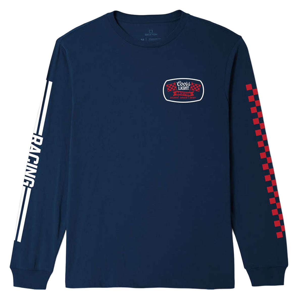 Brixton x Coors Light Pit Stop Long Sleeve T-Shirt - Coors Navy image 1