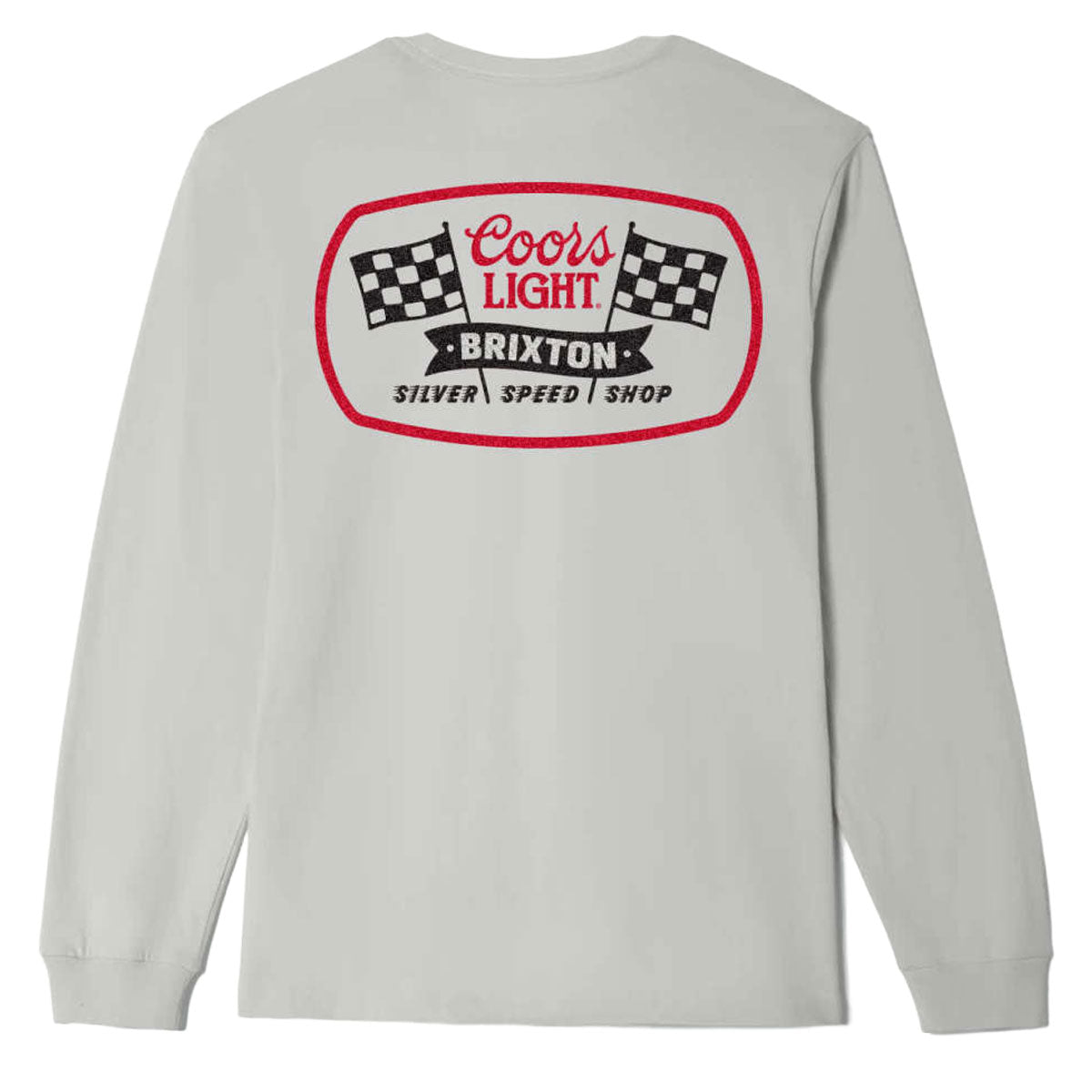 Brixton x Coors Light Pit Stop Long Sleeve T-Shirt - Silver image 2