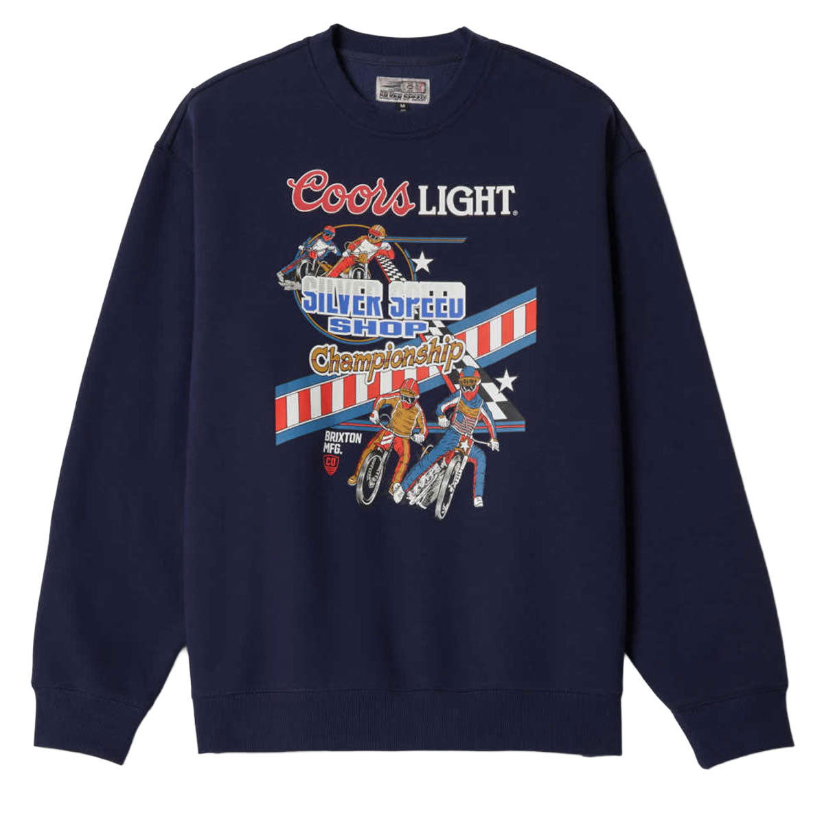 Brixton x Coors Light Berm Crew Sweatshirt - Coors Navy image 1