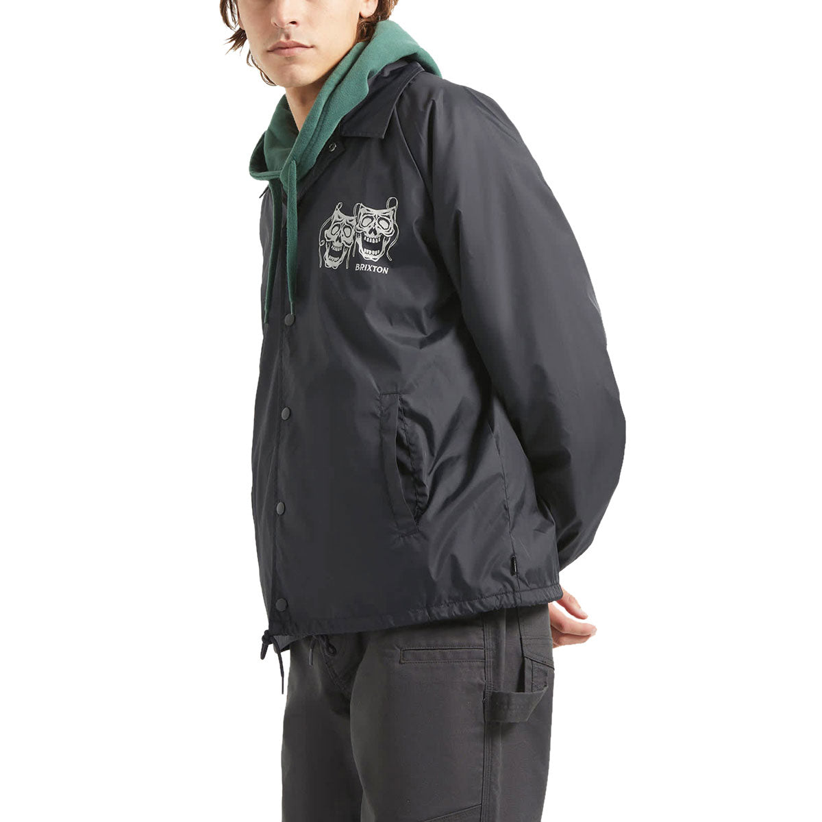 Brixton Watchman Lightweight Coaches Jacket - Black image 5