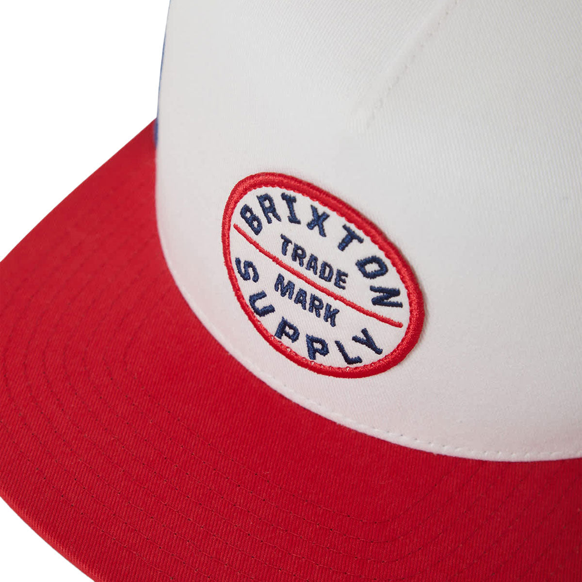 Brixton Oath MP Trucker Hat - White/Midnight Blue/Adrenaline Rush image 3