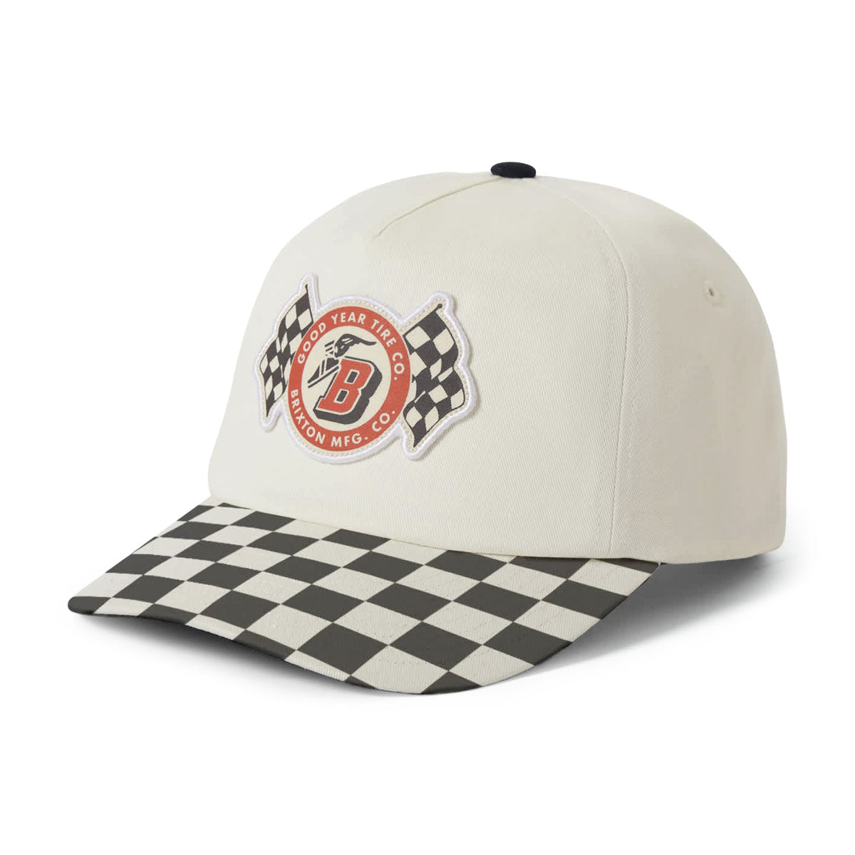 Brixton x Goodyear Speedway HP Snapback Hat - Off White image 1