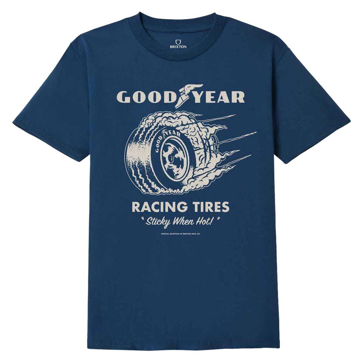 Brixton x Goodyear Cheater Slick T-Shirt - Navy image 1