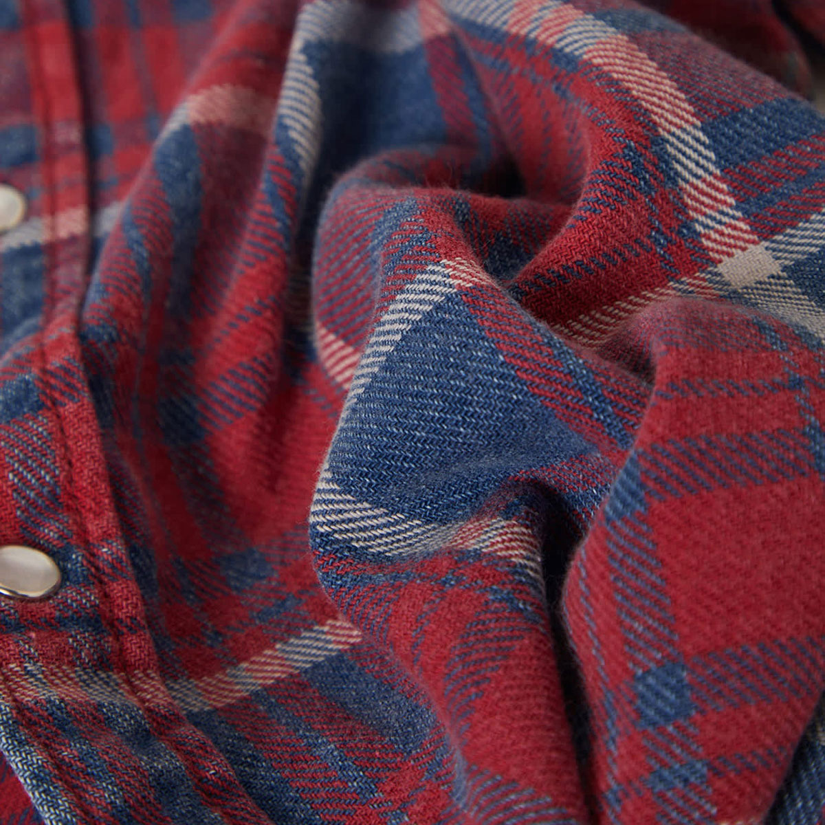 Brixton Waylon Lightweight Long Sleeve Over Shirt - Denim Plaid image 5