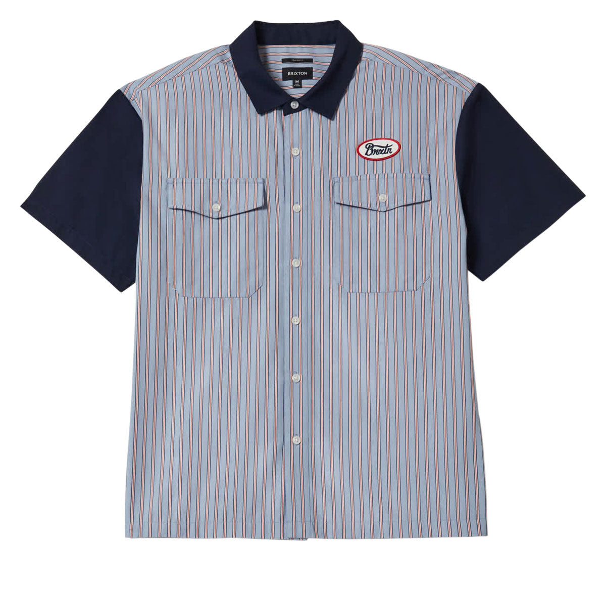 Brixton Builders Olson Shirt - Blue Aura Stripe image 4