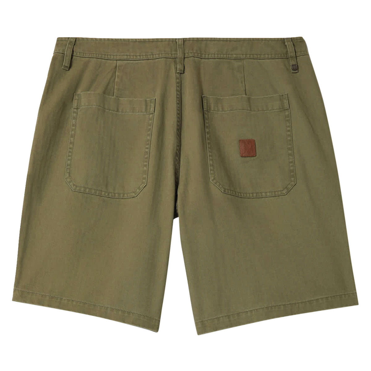 Brixton Surplus Vintage Wash Herringbone Shorts - Washed Olive Green image 2