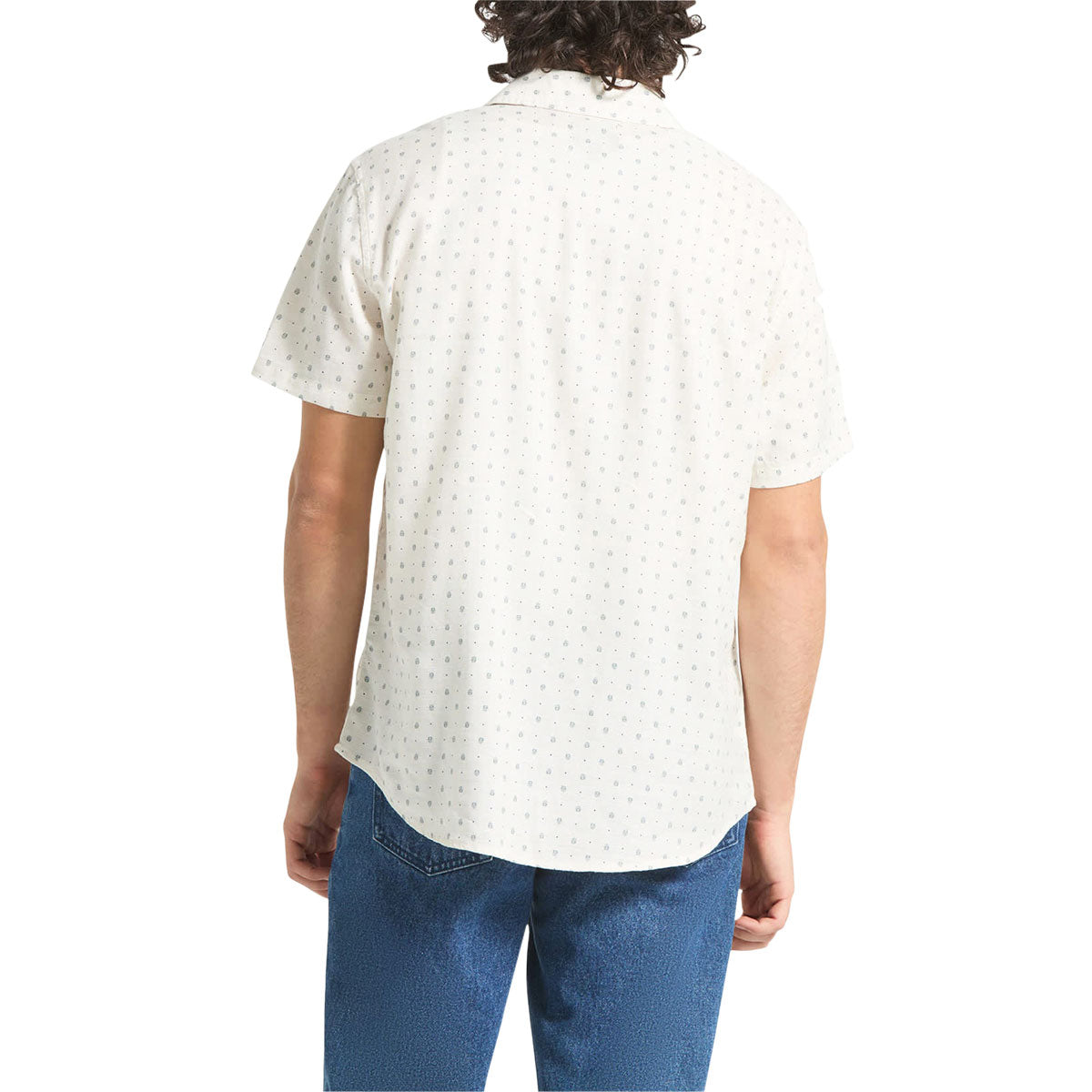 Brixton Charter Slub Shirt - Off White Micro Geo image 2