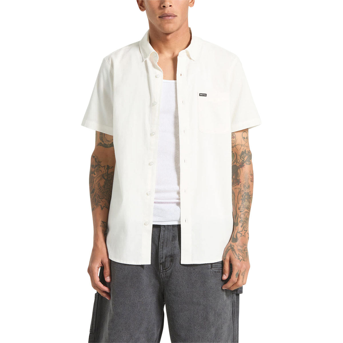 Brixton Sanford Oxford Shirt - Off White image 2