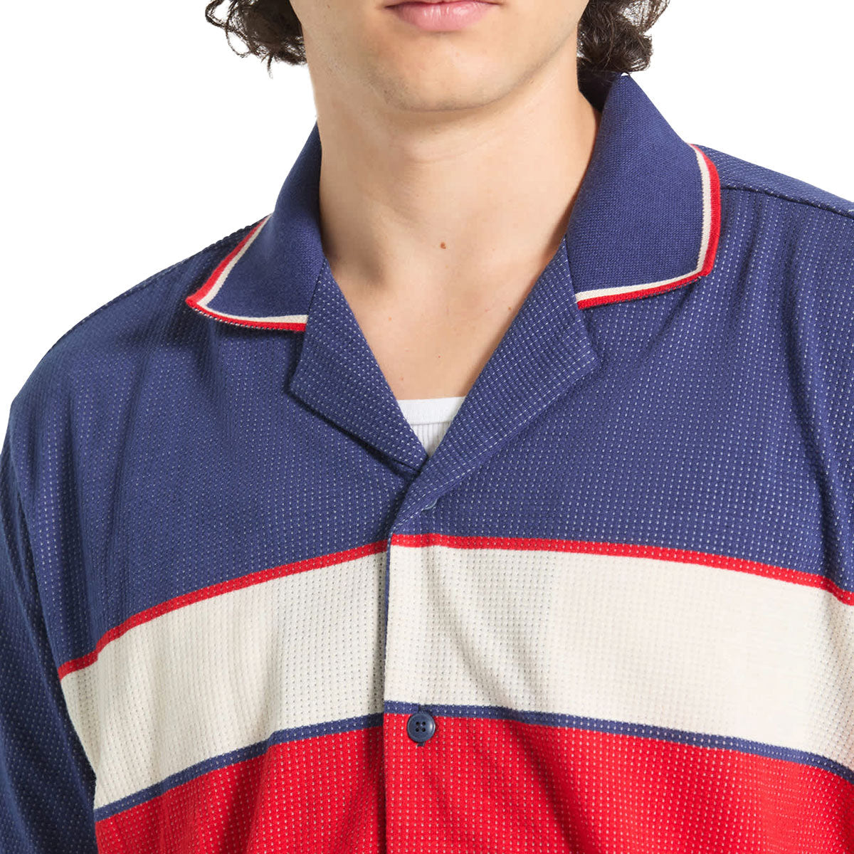 Brixton Bunker Mesh Shirt - Washed Navy image 4