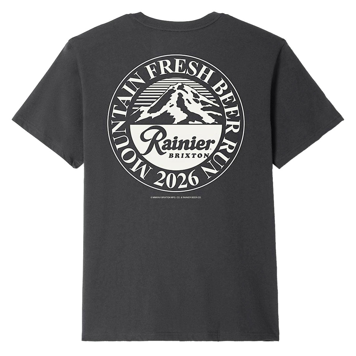Brixton x Rainier Beer Run T-Shirt - Black image 2