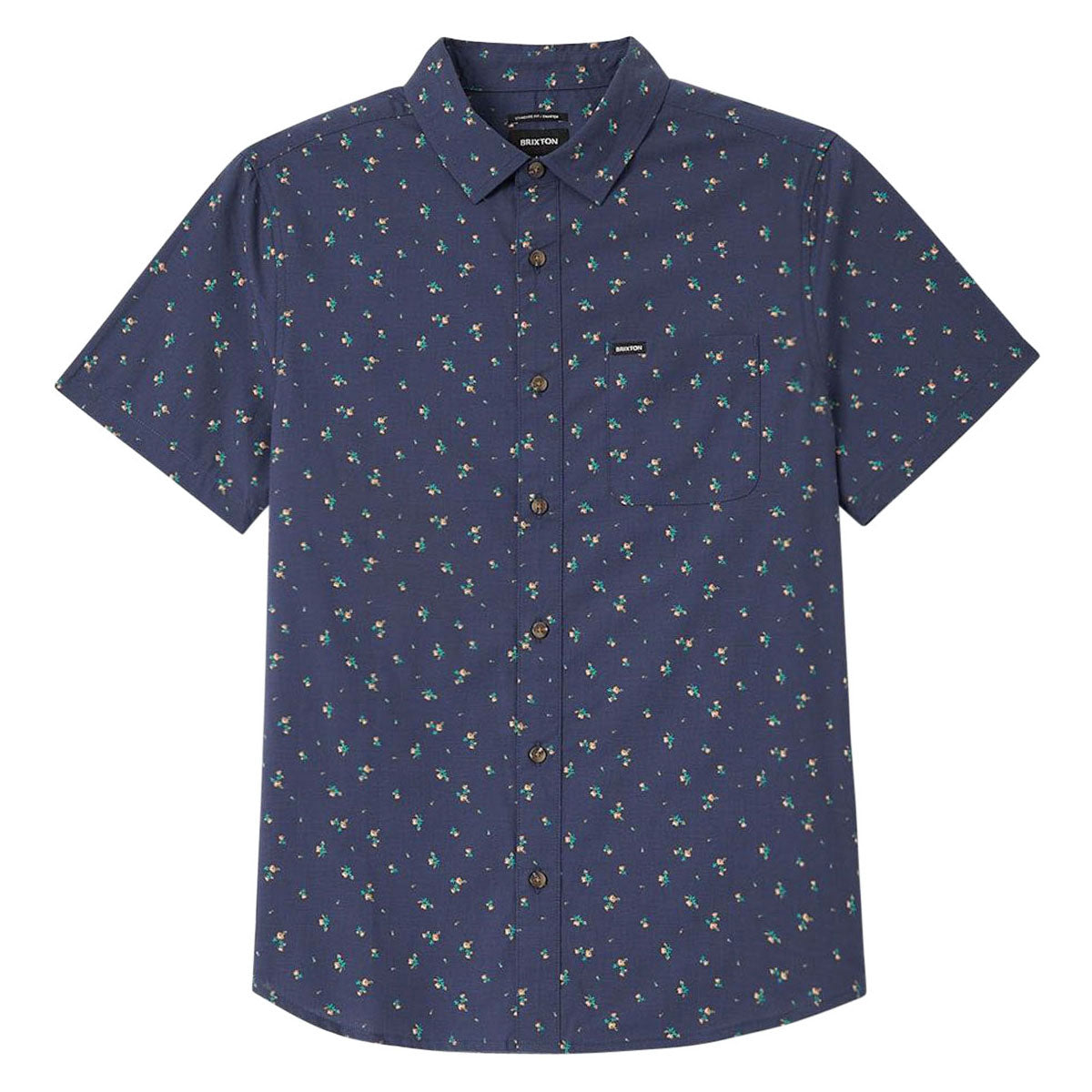 Brixton Charter Print Shirt - Washed Navy/Micro Floral image 1