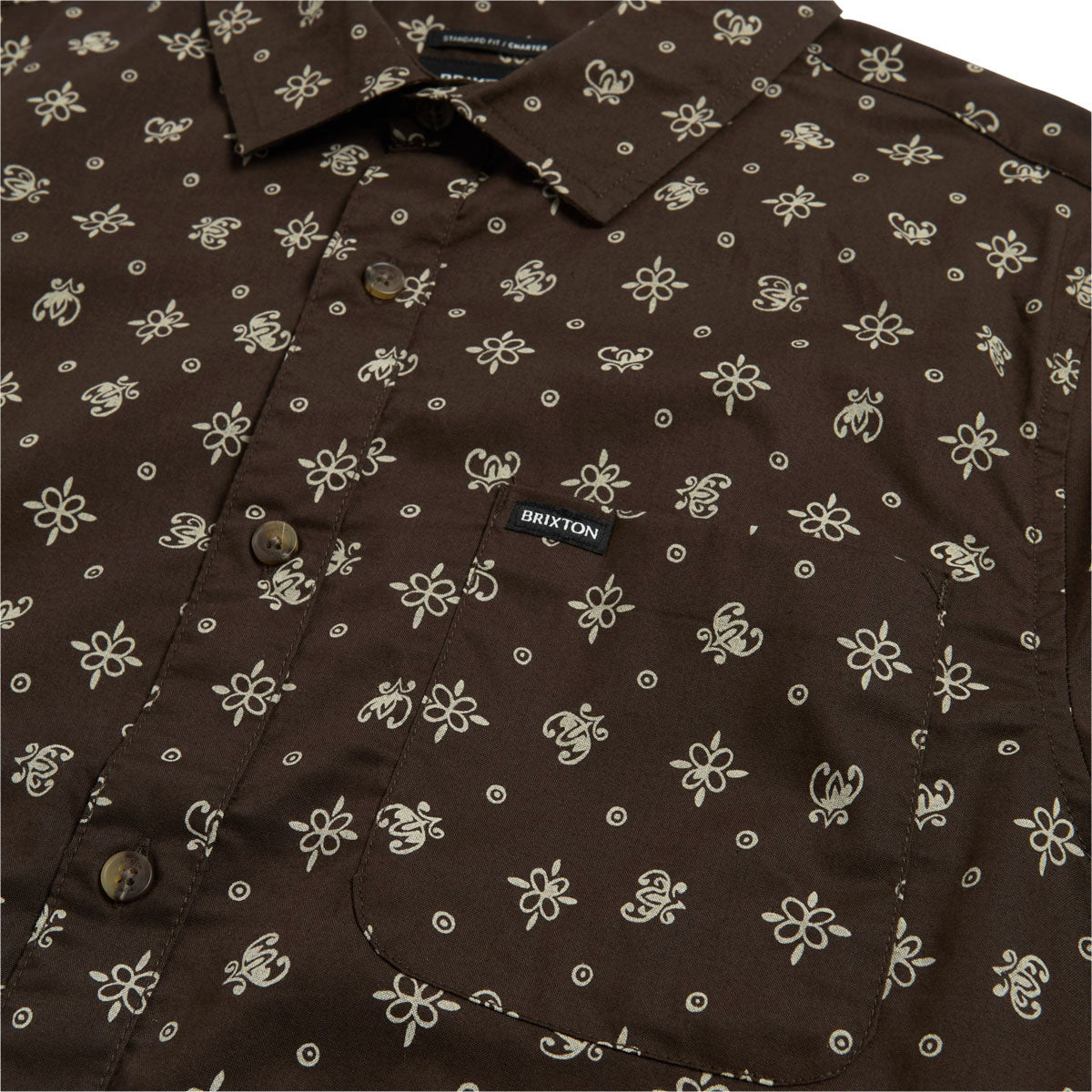 Brixton Charter Print Shirt - Walnut Brown Bandana image 2