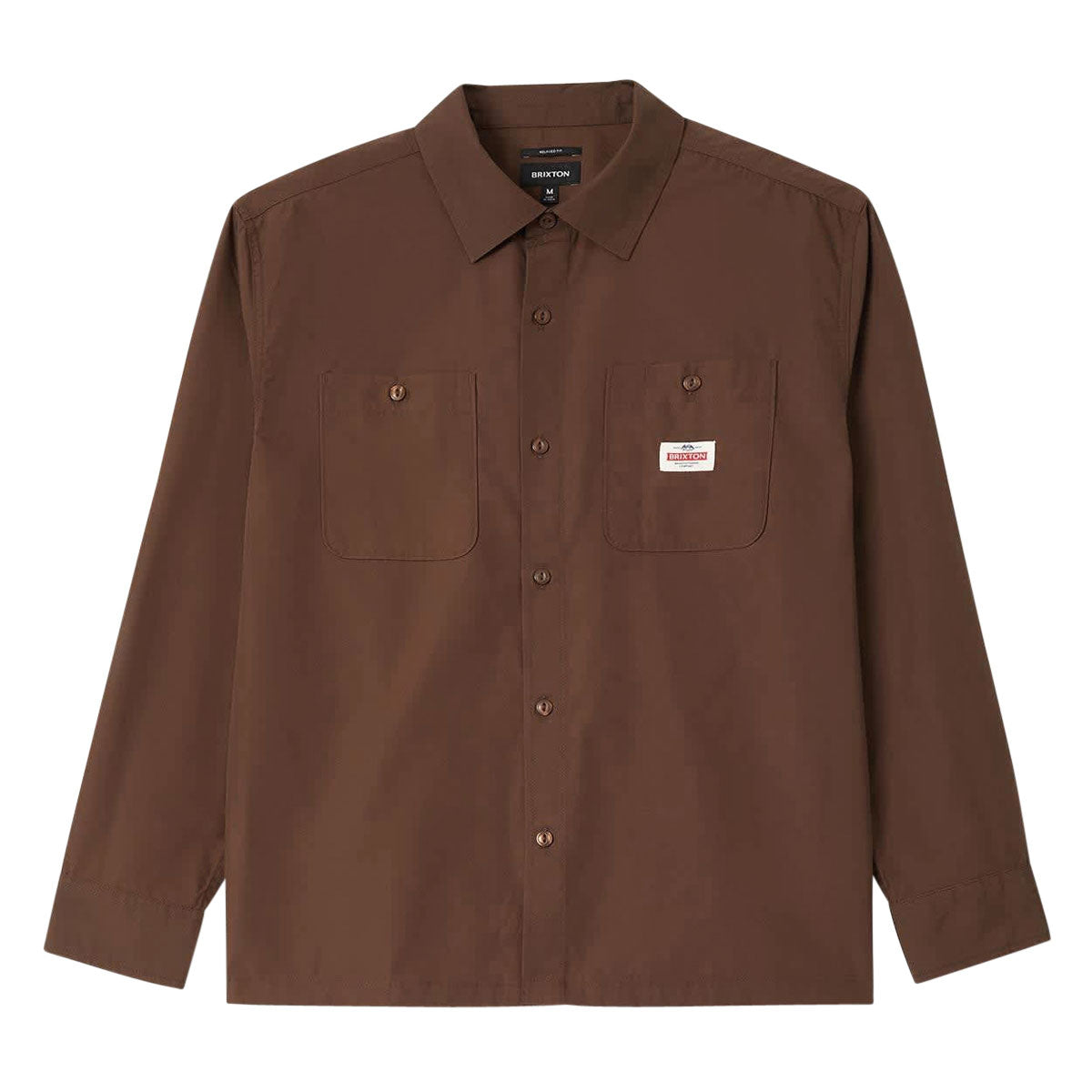 Brixton Trademark Long Sleeve Woven Shirt - Walnut Brown image 3