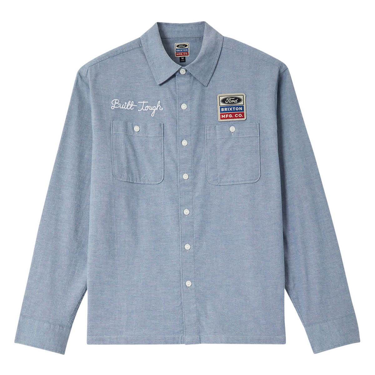 Brixton x Ford Service Dept Long Sleeve Work Shirt - Blue Chambray image 1