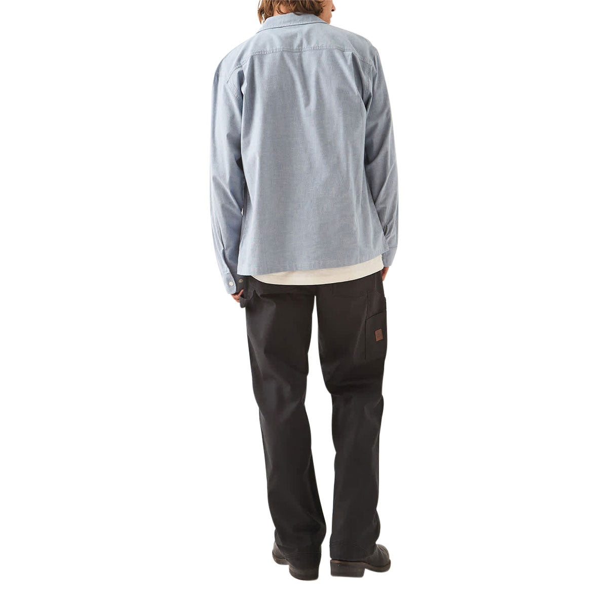 Brixton x Ford Service Dept Long Sleeve Work Shirt - Blue Chambray image 5