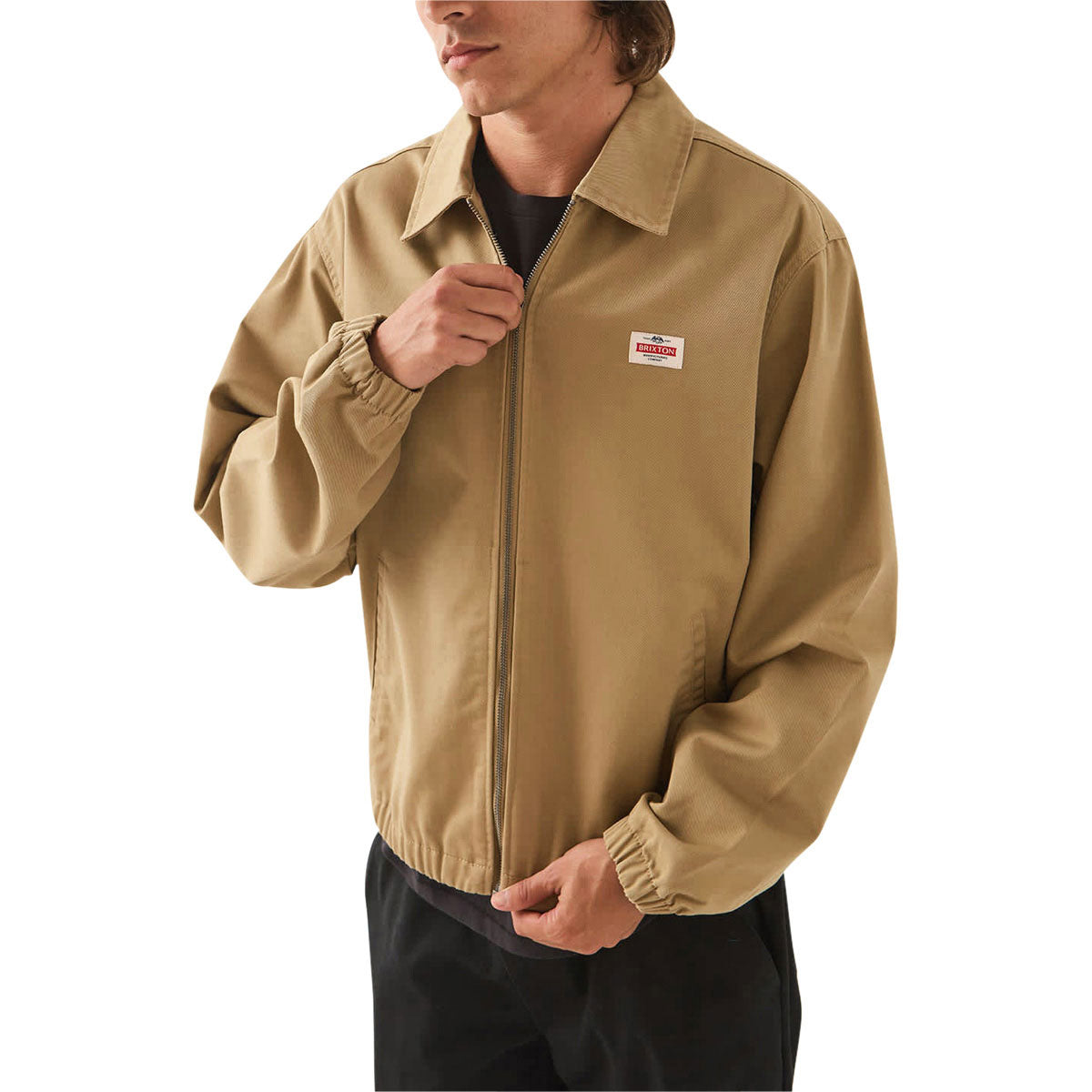 Brixton Trademark Lightweight Garage Jacket - British Khaki image 2