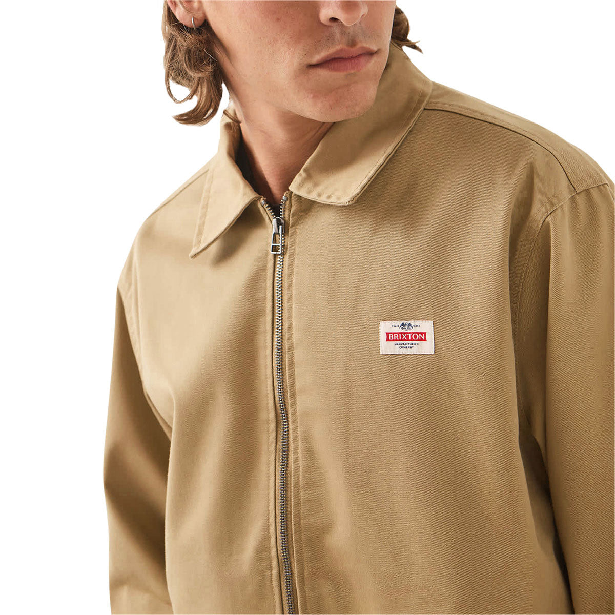 Brixton Trademark Lightweight Garage Jacket - British Khaki image 3