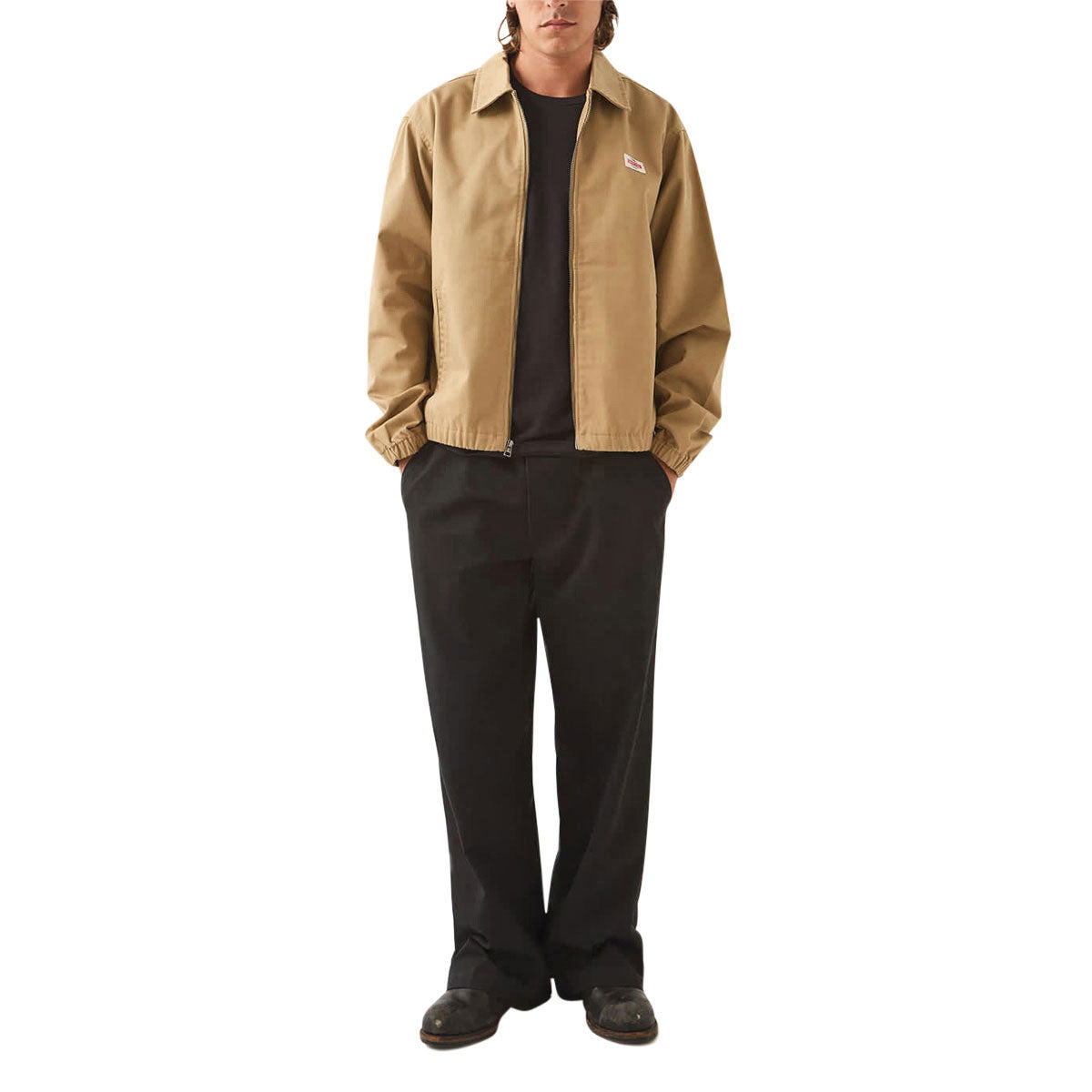 Brixton Trademark Lightweight Garage Jacket - British Khaki image 5