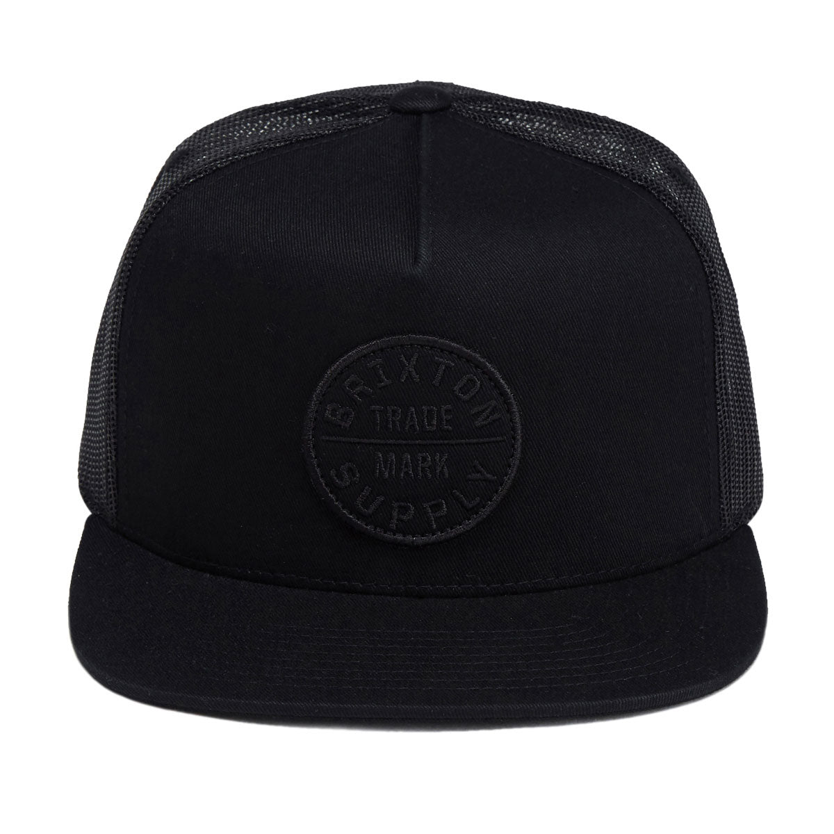Brixton Oath Mp Trucker Hat - Black/Black/Black image 3